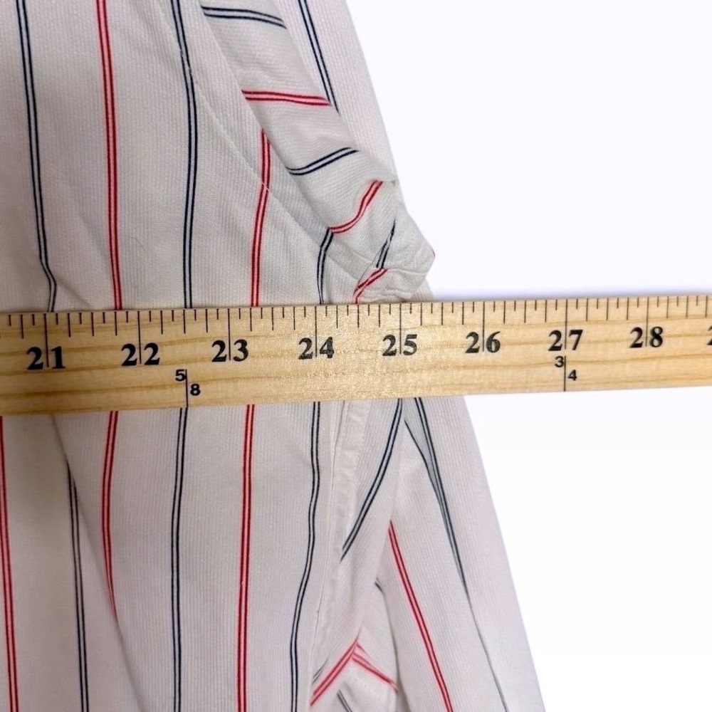 Tommy Hilfiger Button Down Long Sleeve Men XL White Striped Crest Vintage 90s - Picture 7 of 8